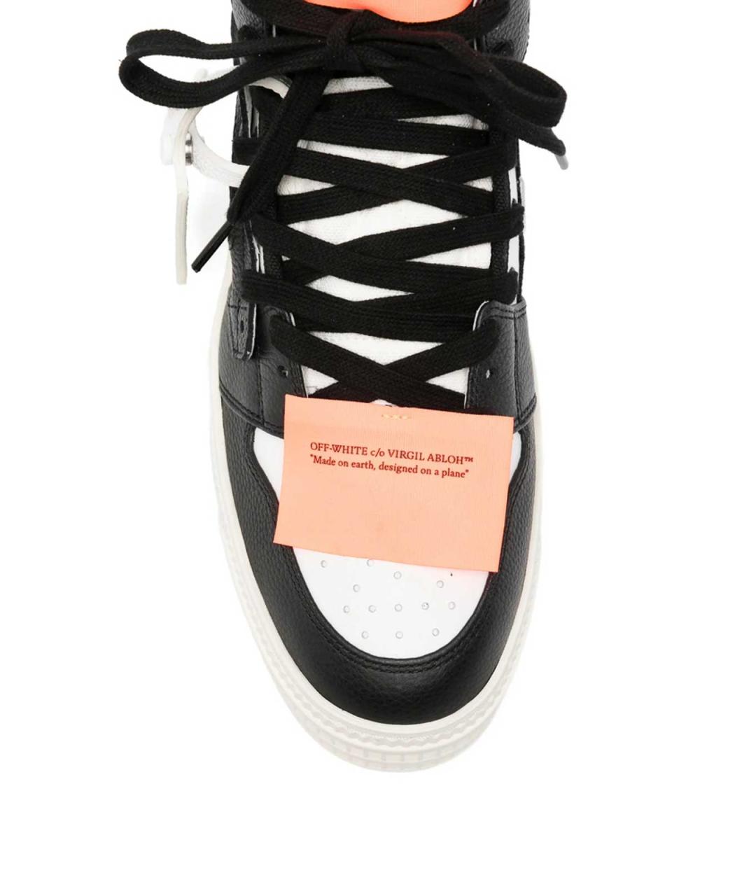 OFF-WHITE Черные резиновые низкие кроссовки / кеды, фото 3