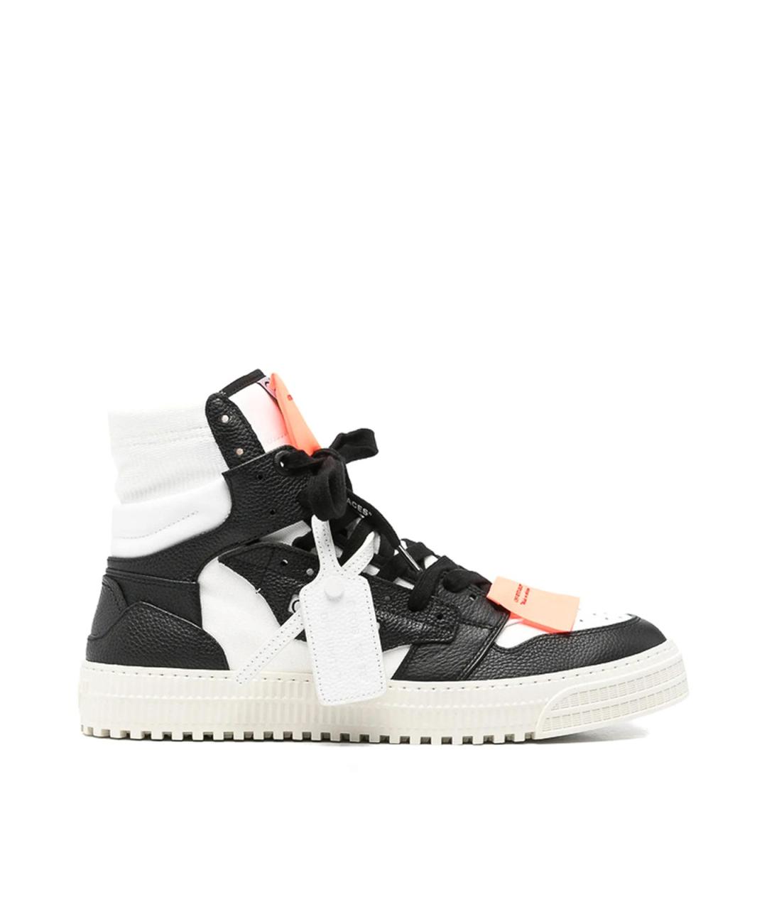 OFF-WHITE Черные резиновые низкие кроссовки / кеды, фото 1