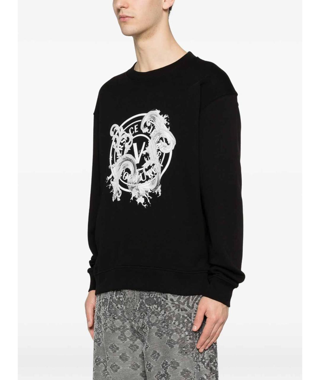 VERSACE JEANS COUTURE Черный хлопковый джемпер / свитер, фото 2