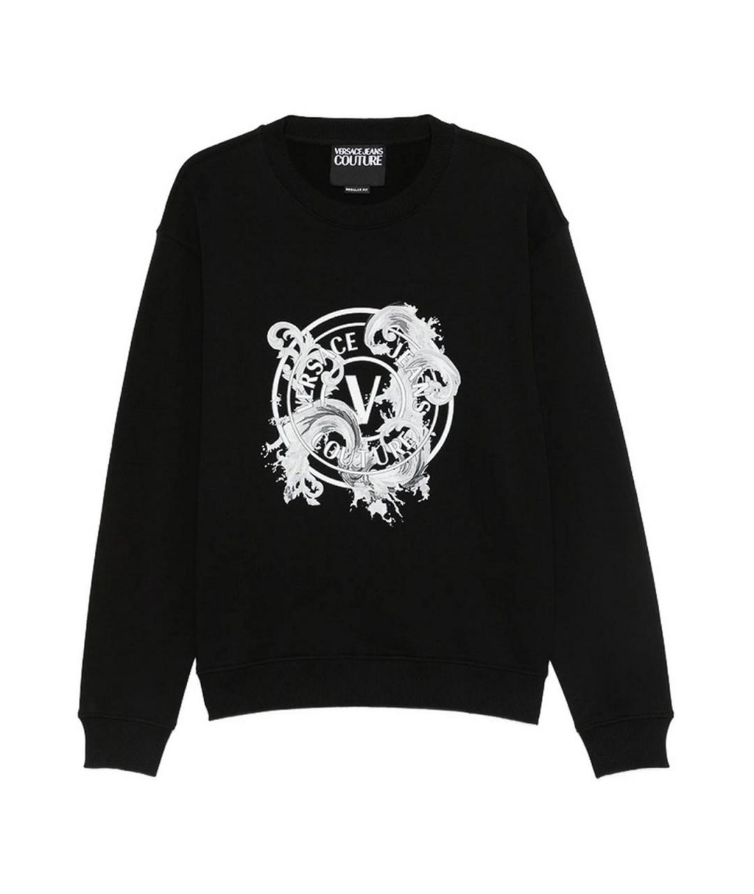 VERSACE JEANS COUTURE Черный хлопковый джемпер / свитер, фото 1