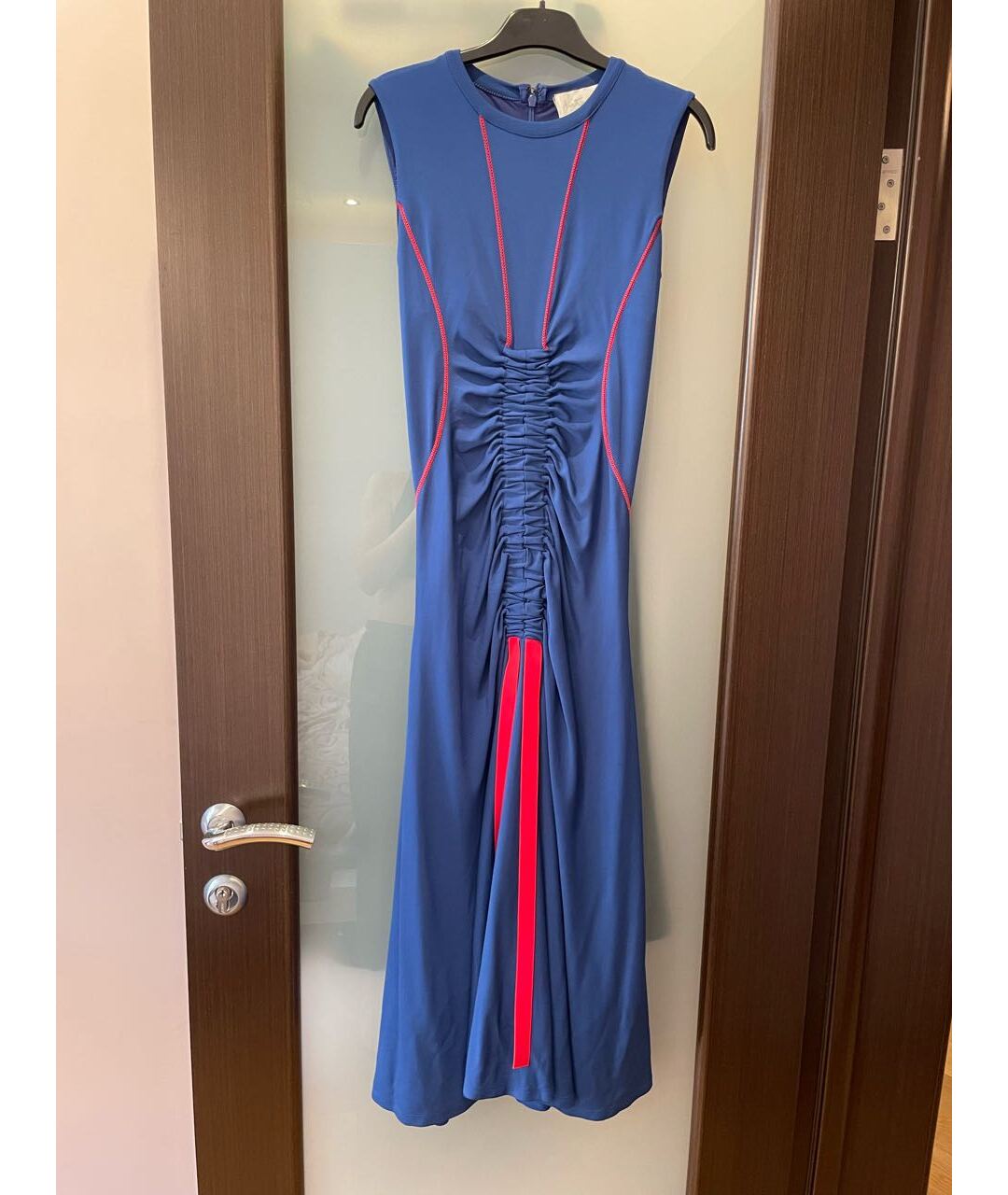 SPORTMAX Синее вискозное повседневное платье, фото 2
