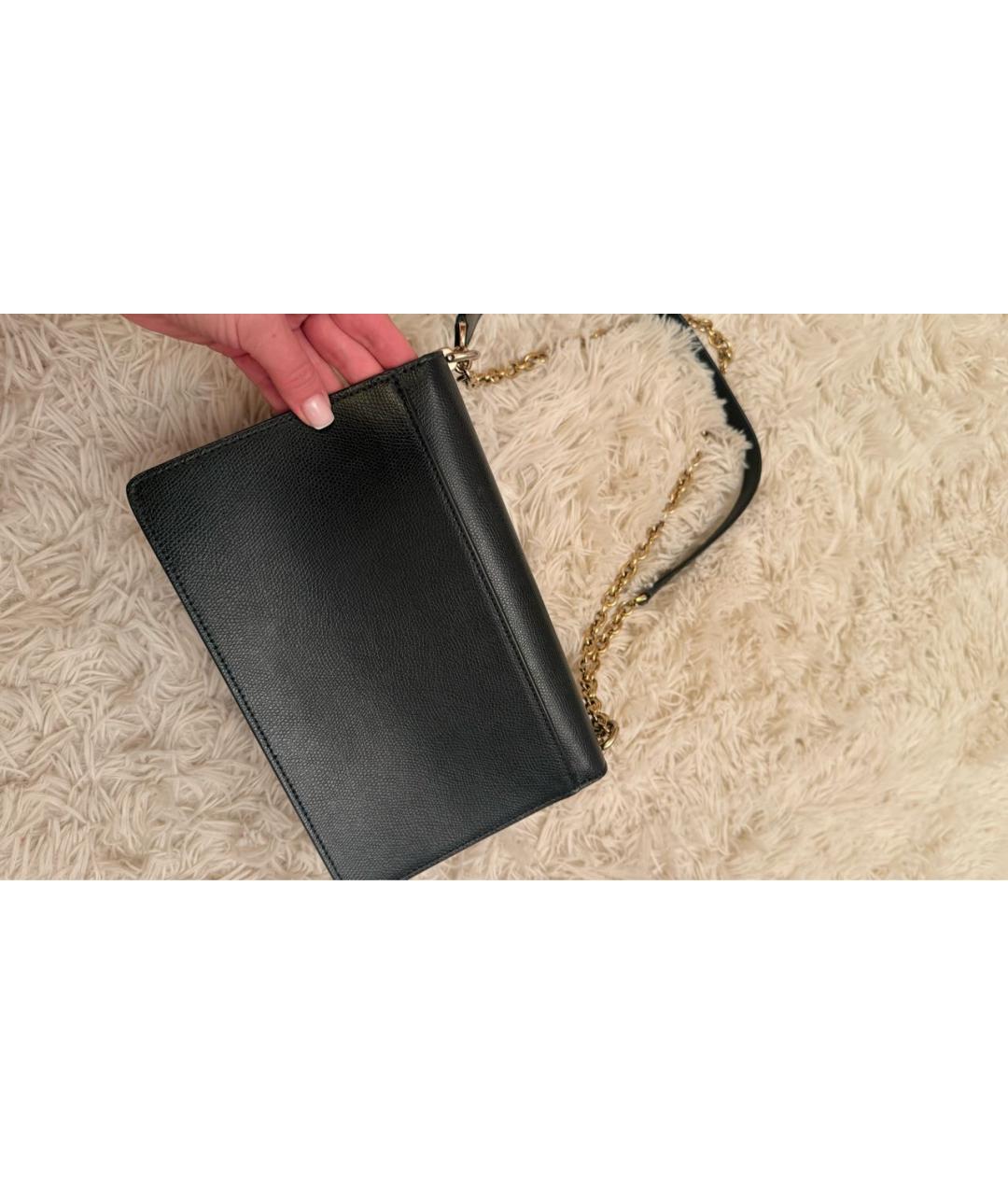 FURLA Черная кожаная сумка через плечо, фото 3