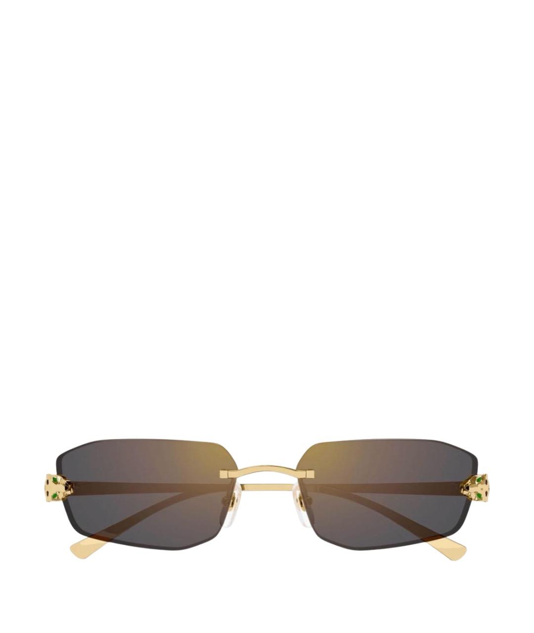 CARTIER Золотые металлические солнцезащитные очки, фото 1