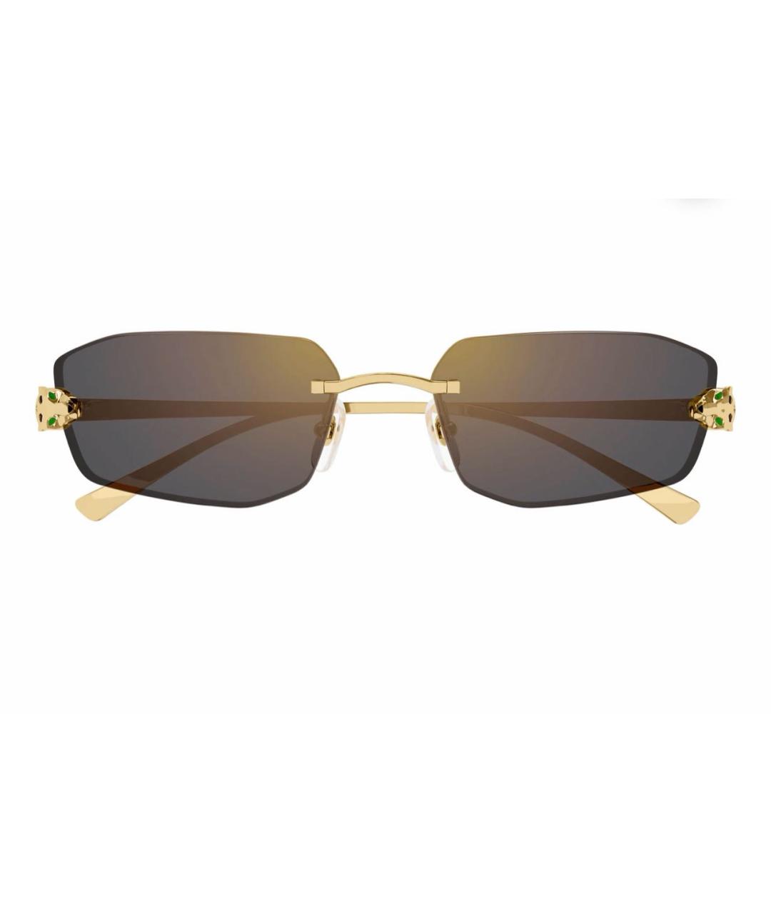 CARTIER Золотые металлические солнцезащитные очки, фото 4
