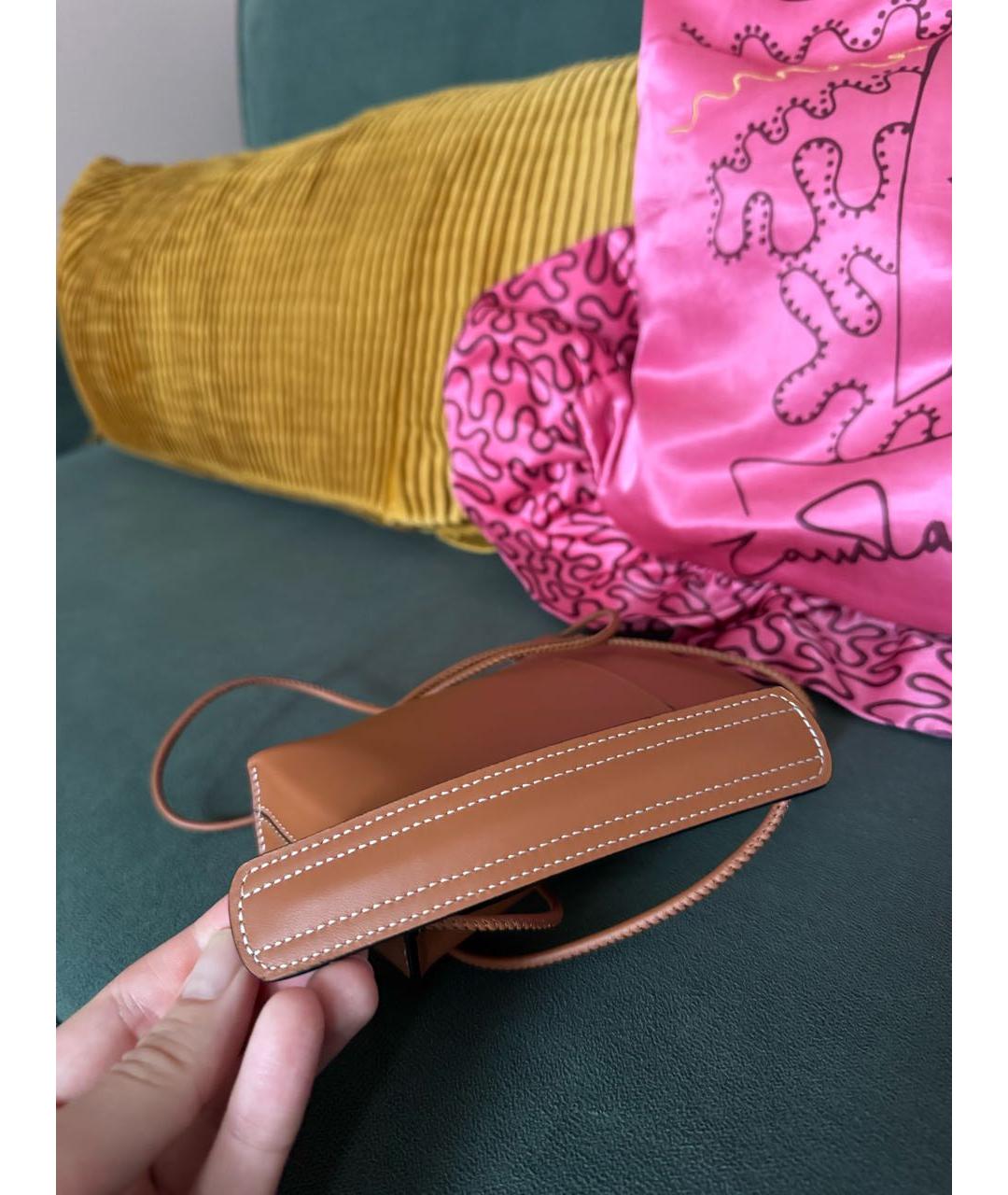 LOEWE Коричневая кожаная сумка через плечо, фото 8