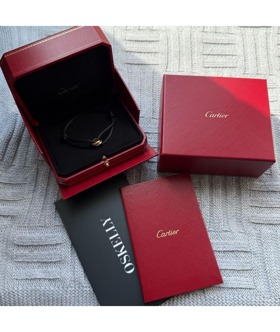 CARTIER Черный браслет из желтого золота, фото 2