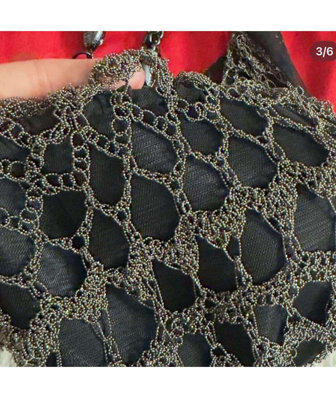 ULYANA SERGEENKO Черная сумка с короткими ручками, фото 4