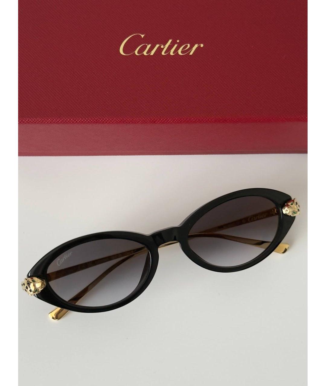 CARTIER Золотые металлические солнцезащитные очки, фото 3
