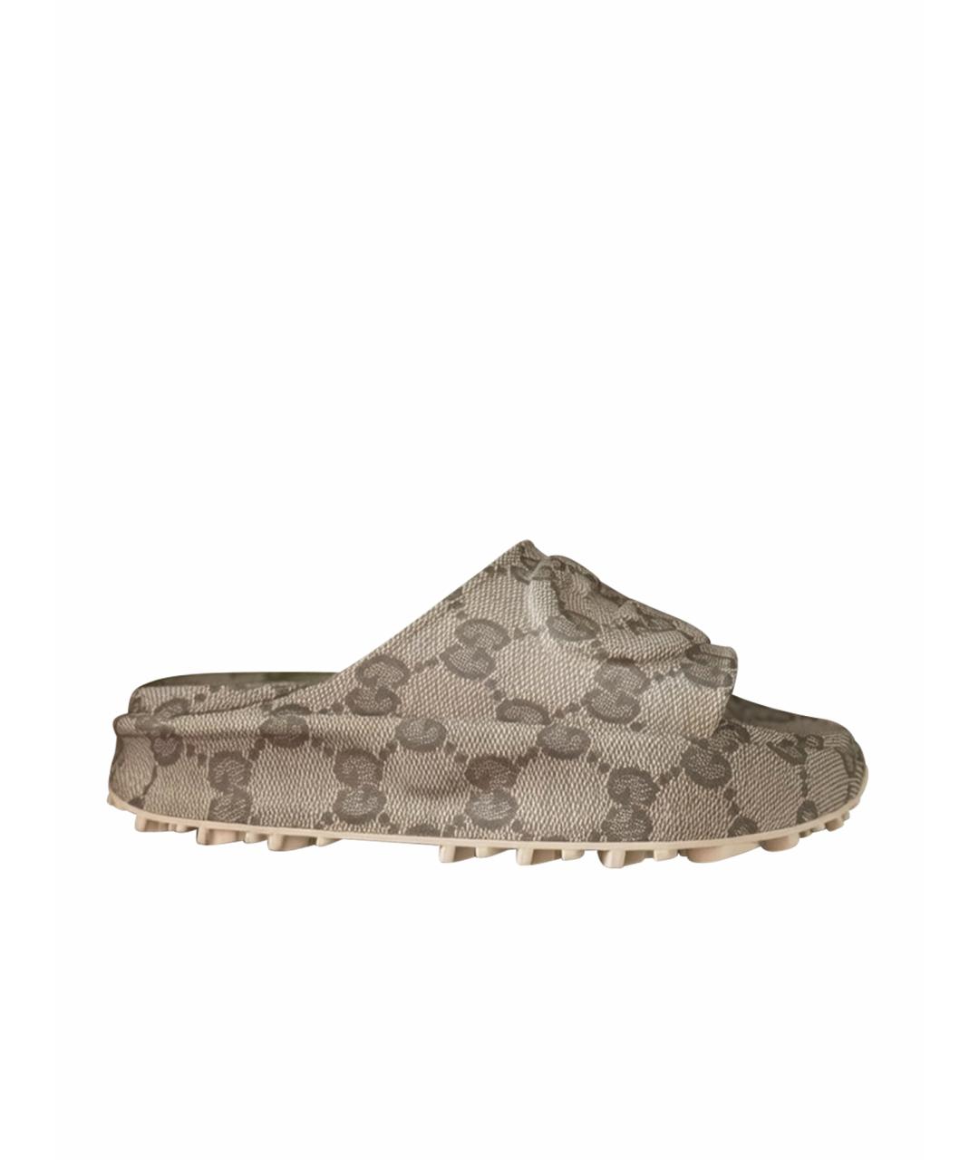 GUCCI Бежевые шлепанцы, фото 1