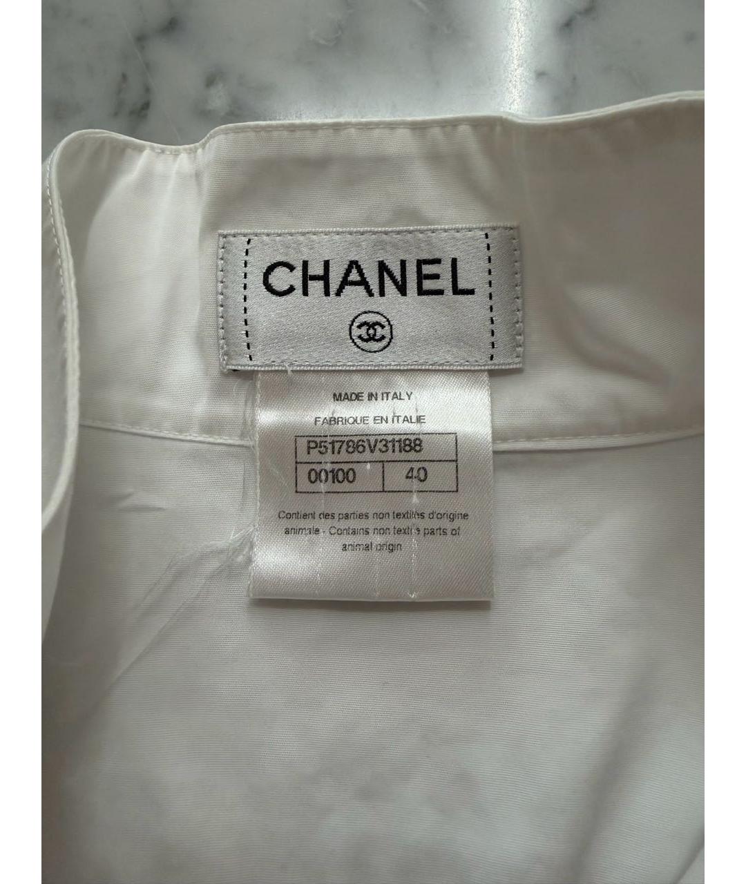 CHANEL Белая хлопковая рубашка, фото 2