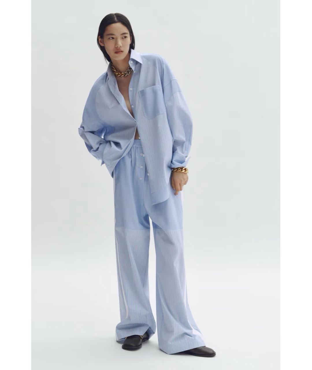 STELLA MCCARTNEY Голубой хлопковый костюм с брюками, фото 3