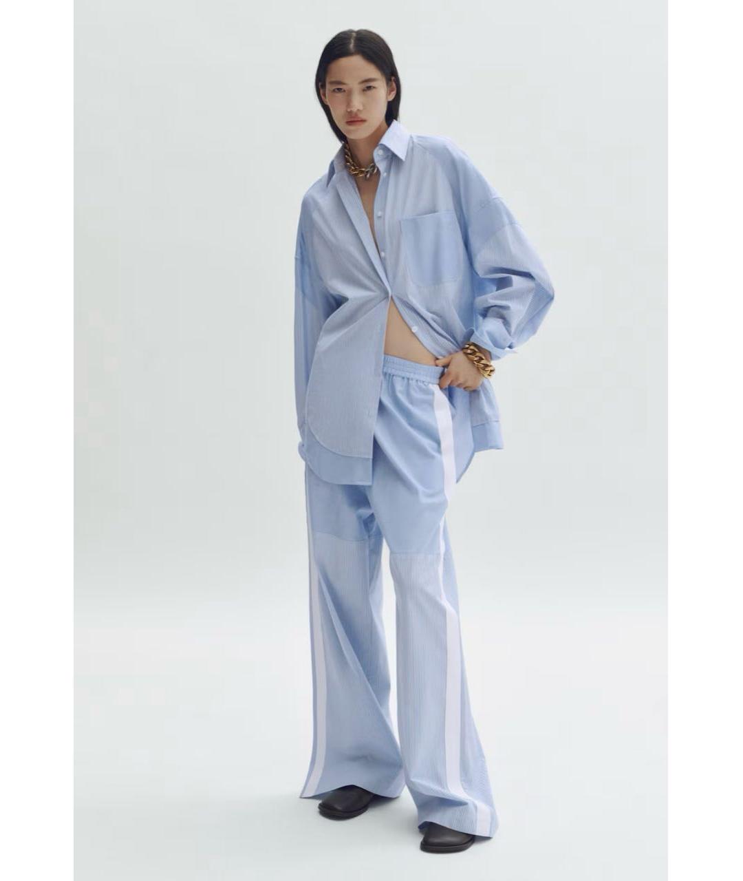 STELLA MCCARTNEY Голубой хлопковый костюм с брюками, фото 7