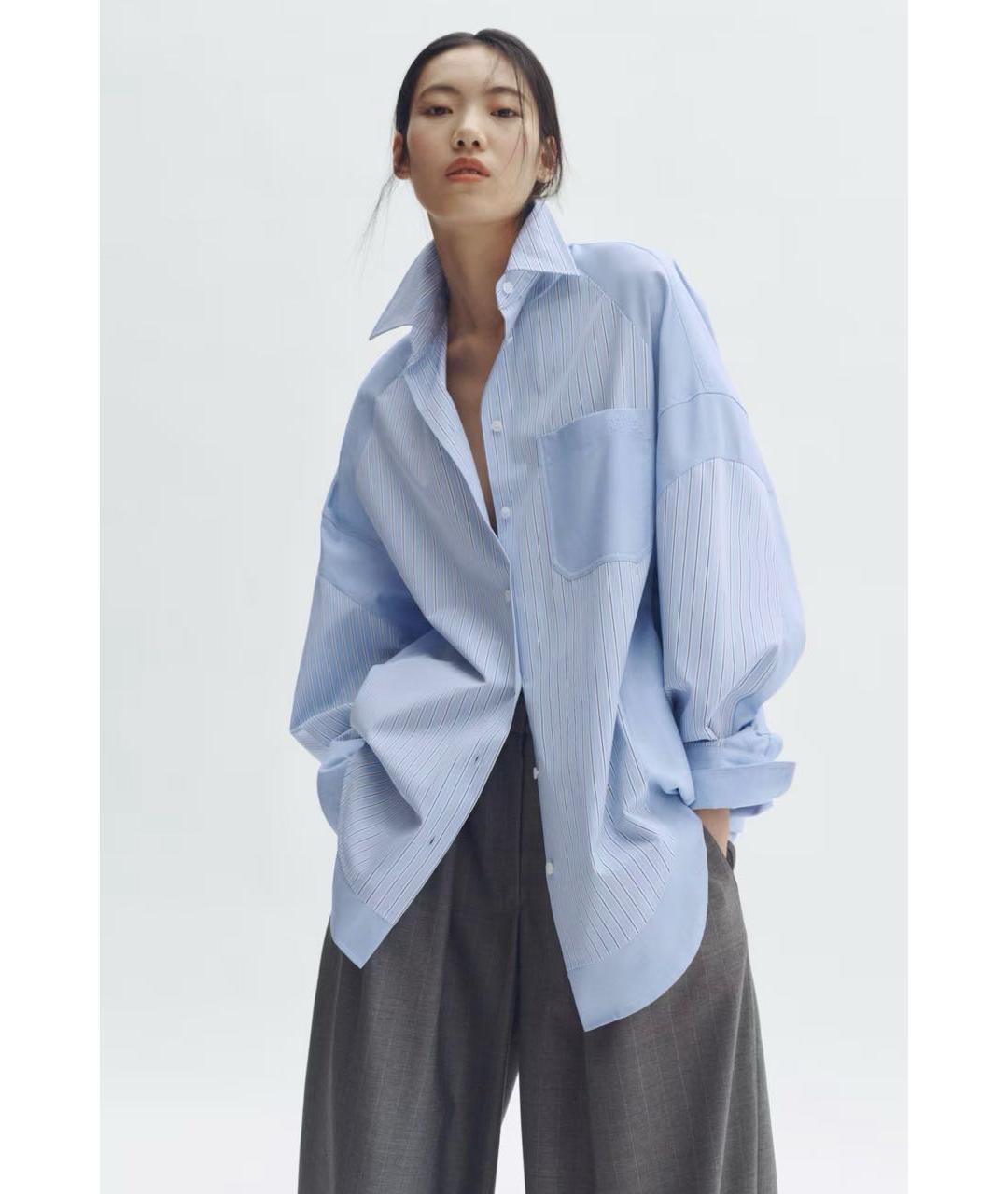 STELLA MCCARTNEY Голубой хлопковый костюм с брюками, фото 5