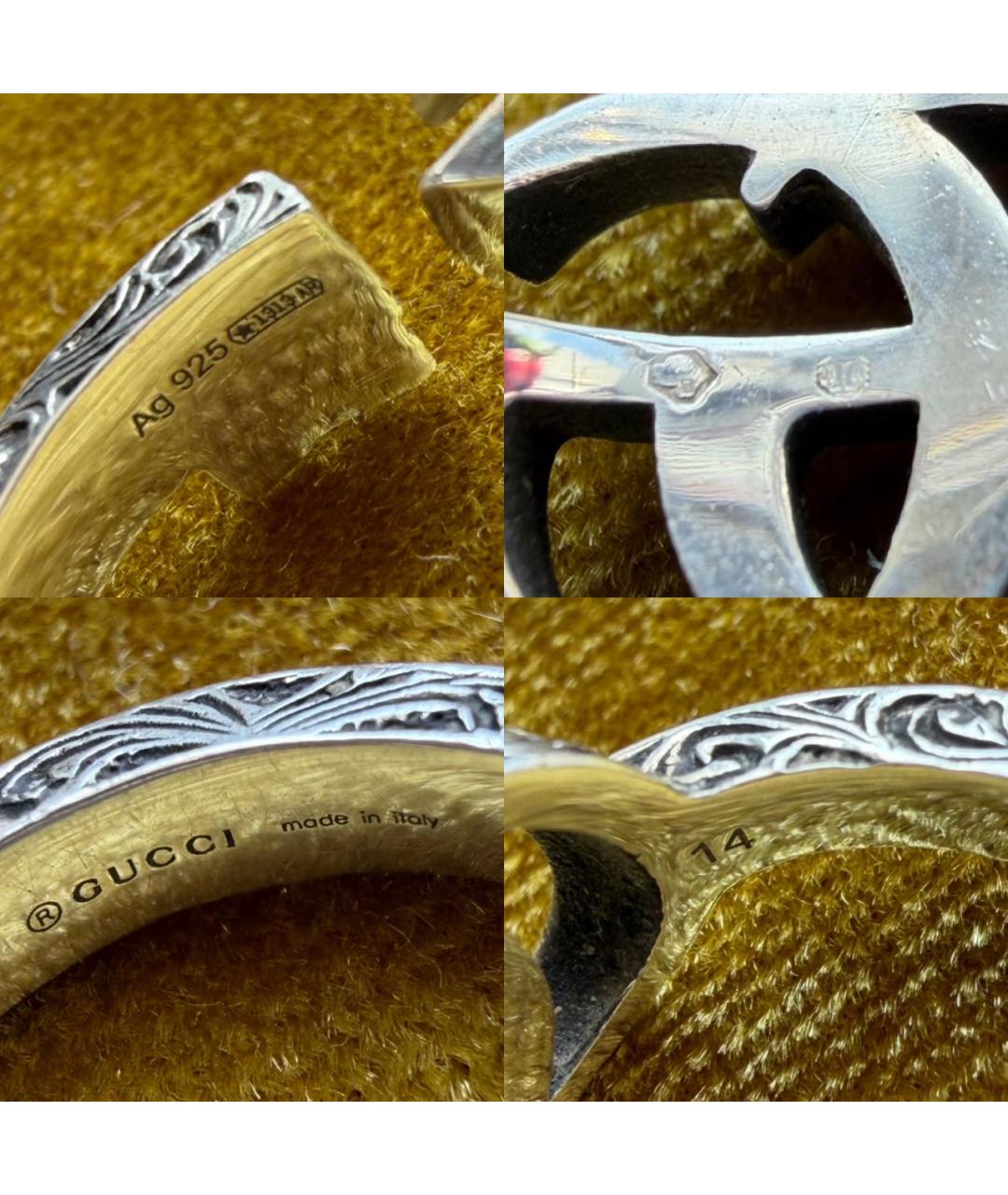 GUCCI Серебряное серебряное кольцо, фото 4
