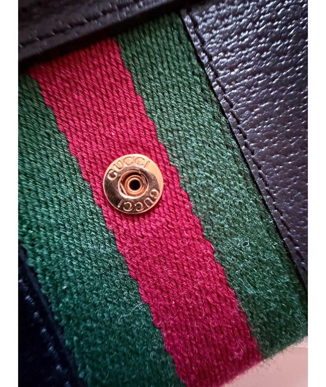 GUCCI Черный кожаный кошелек, фото 7