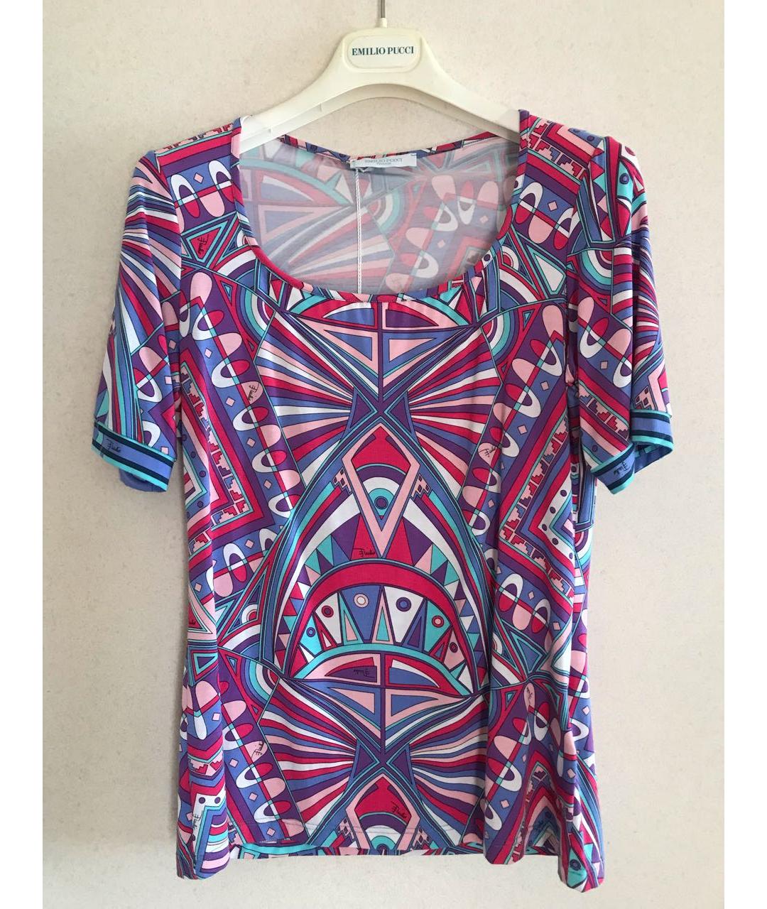 EMILIO PUCCI Мульти вискозная футболка, фото 5