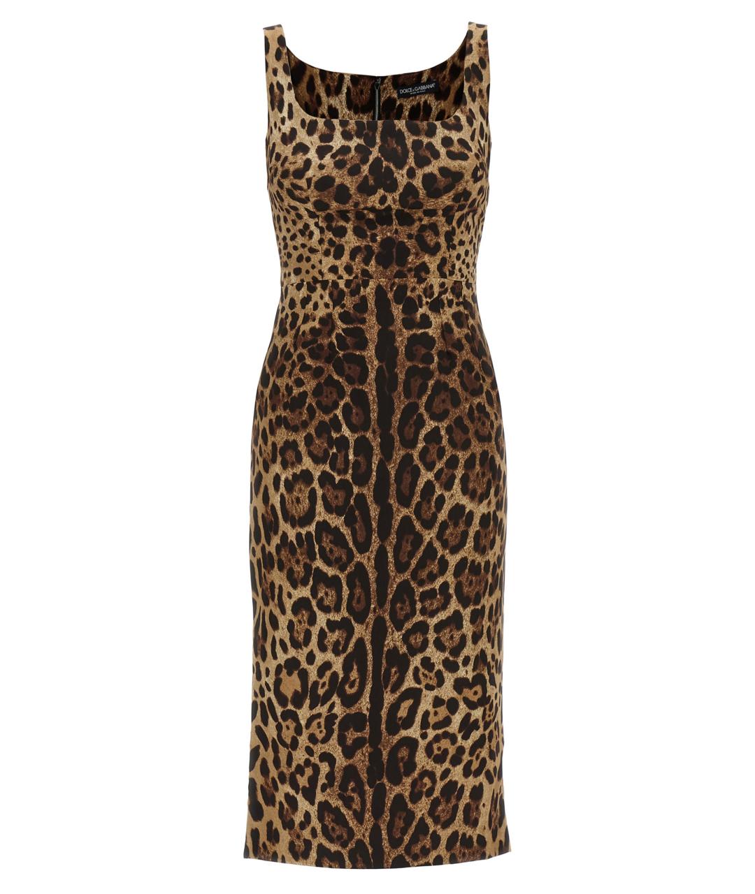 DOLCE&GABBANA Мульти шелковое коктейльное платье, фото 1