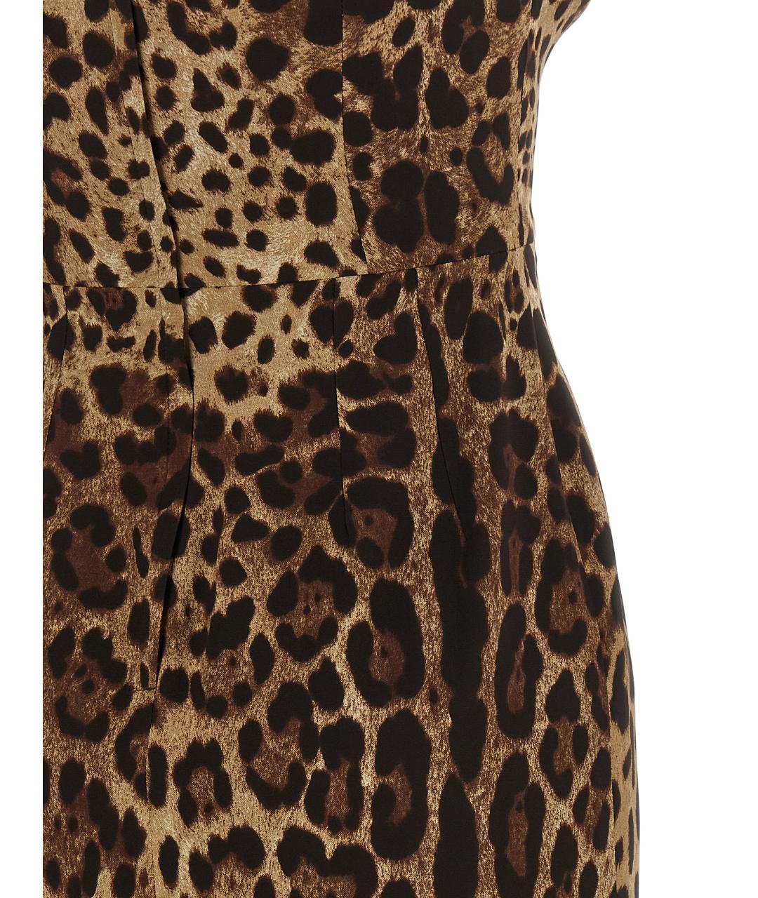 DOLCE&GABBANA Мульти шелковое коктейльное платье, фото 4