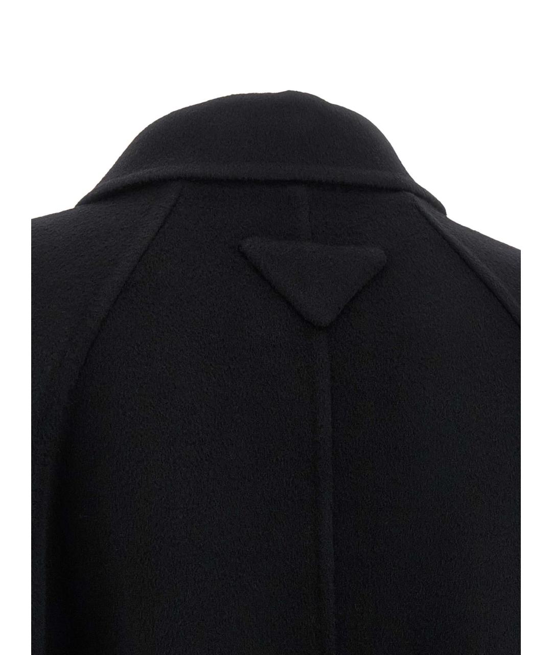 PRADA Черное шерстяное пальто, фото 4