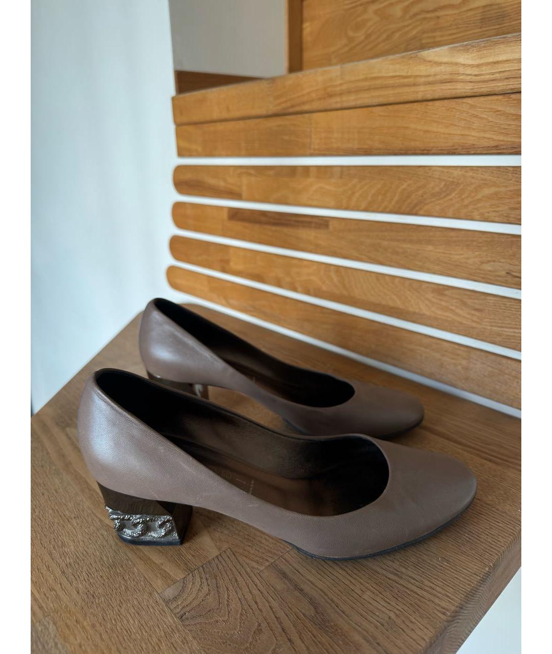 CASADEI Коричневые кожаные туфли, фото 7
