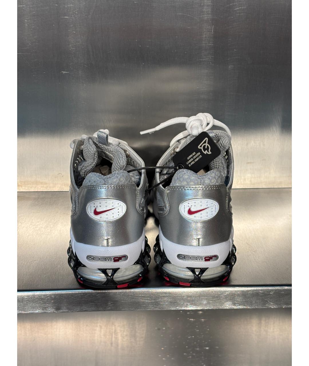 NIKE Серебряные текстильные низкие кроссовки / кеды, фото 8
