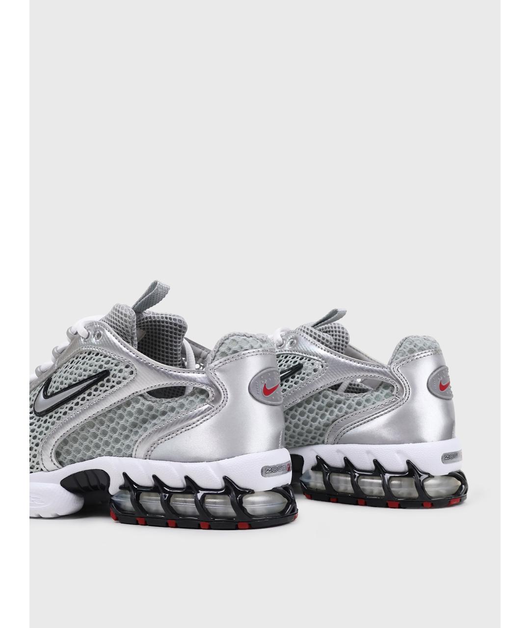 NIKE Серебряные текстильные низкие кроссовки / кеды, фото 5