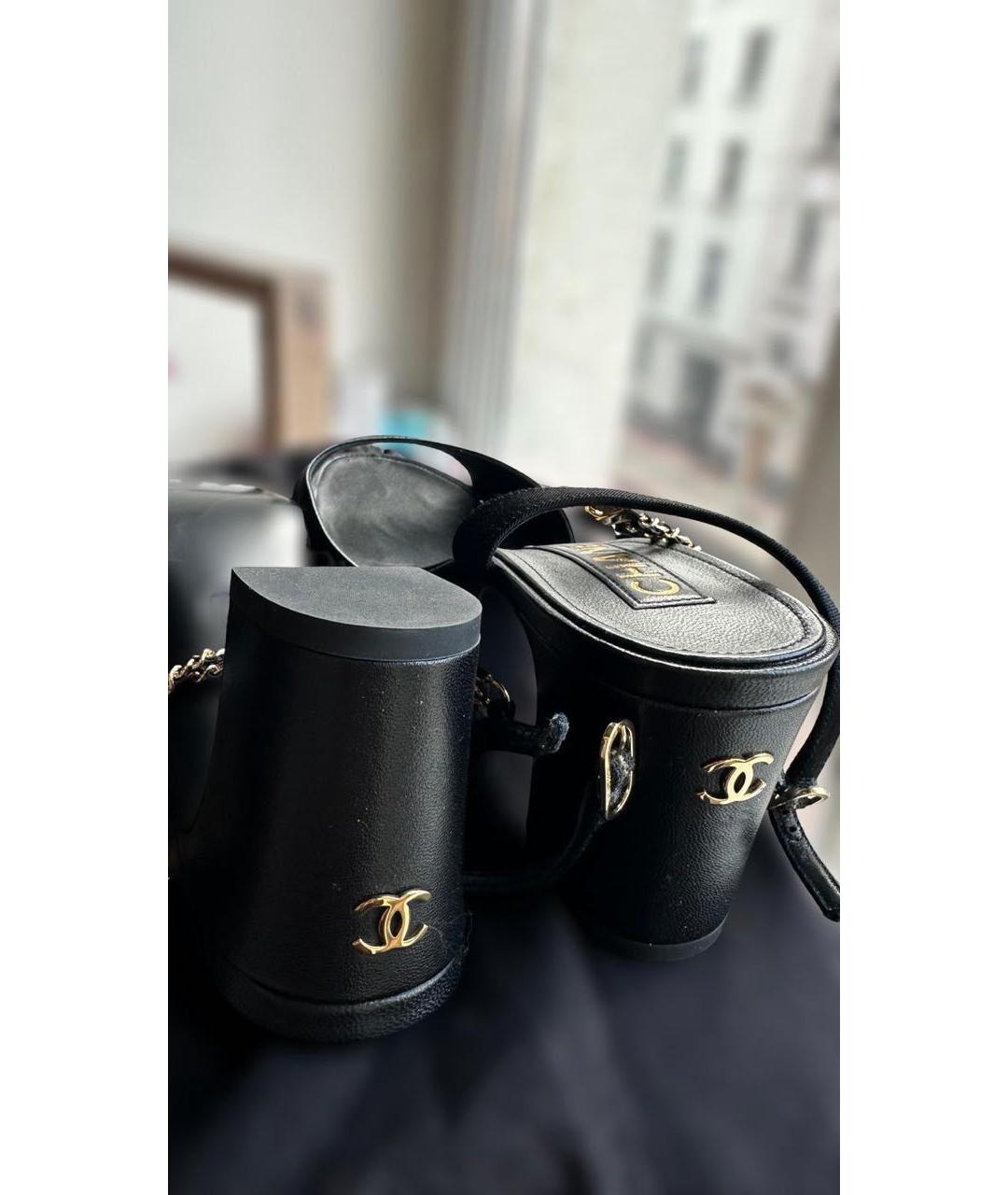 CHANEL Черные кожаные туфли, фото 4