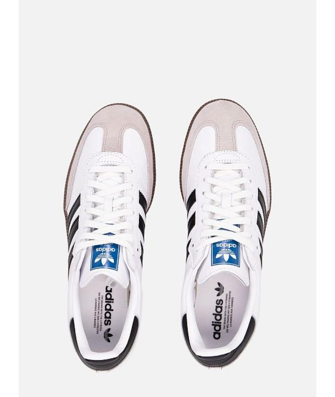 ADIDAS Белые кожаные низкие кроссовки / кеды, фото 3