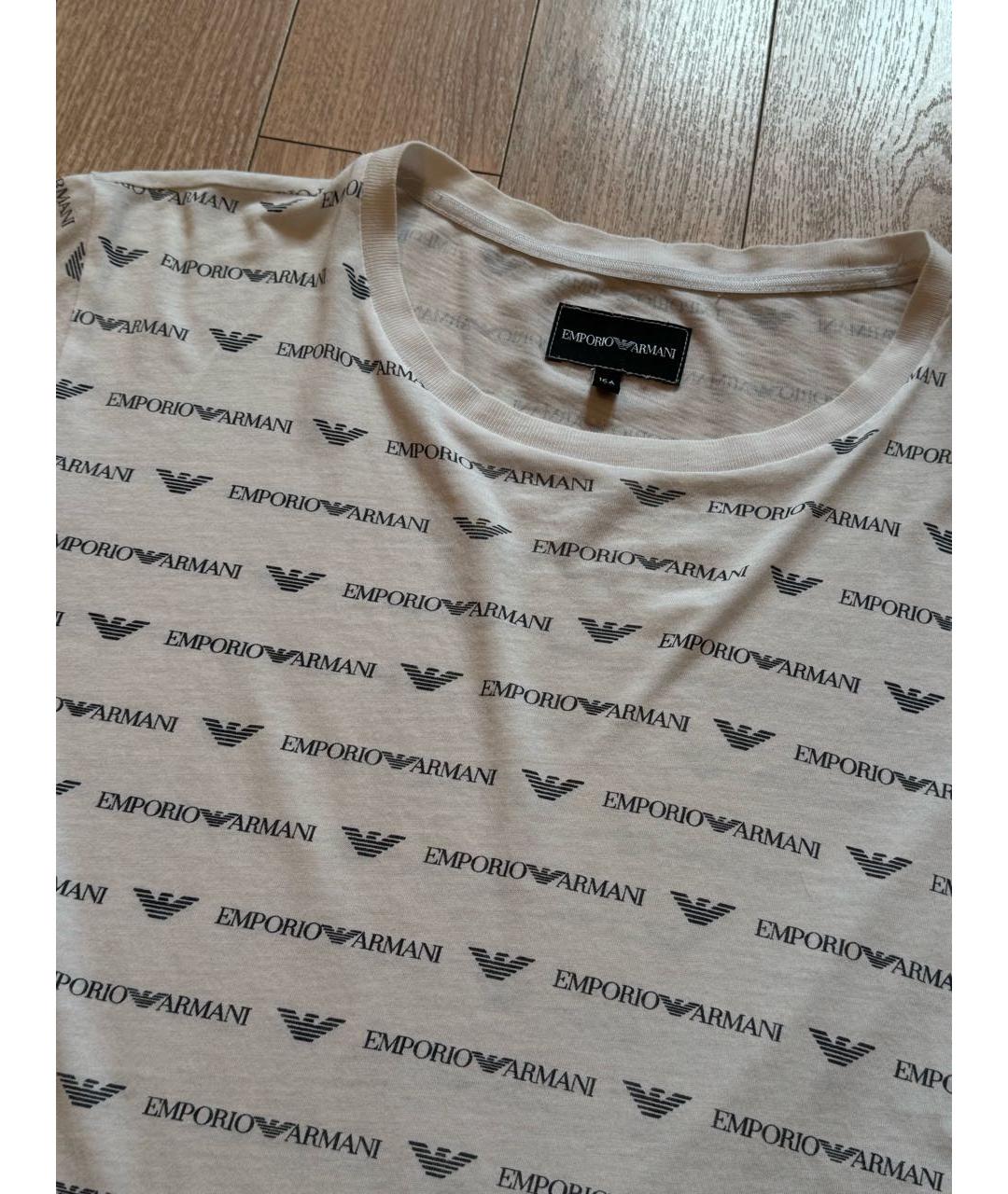 EMPORIO ARMANI Белая хлопковая детская футболка, фото 3