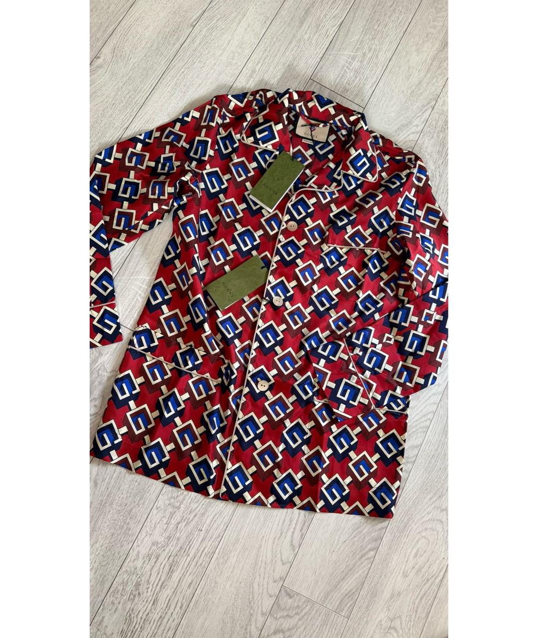 GUCCI Мульти шелковый костюм с брюками, фото 5