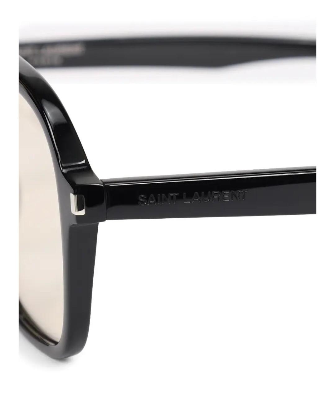 SAINT LAURENT Черные пластиковые солнцезащитные очки, фото 5