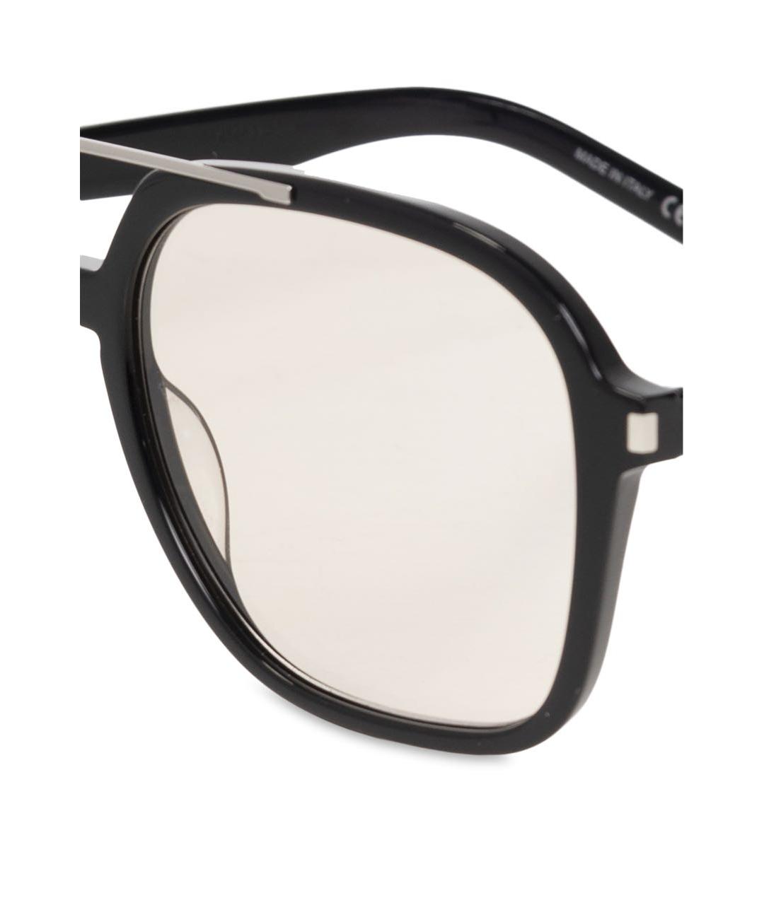 SAINT LAURENT Черные пластиковые солнцезащитные очки, фото 3
