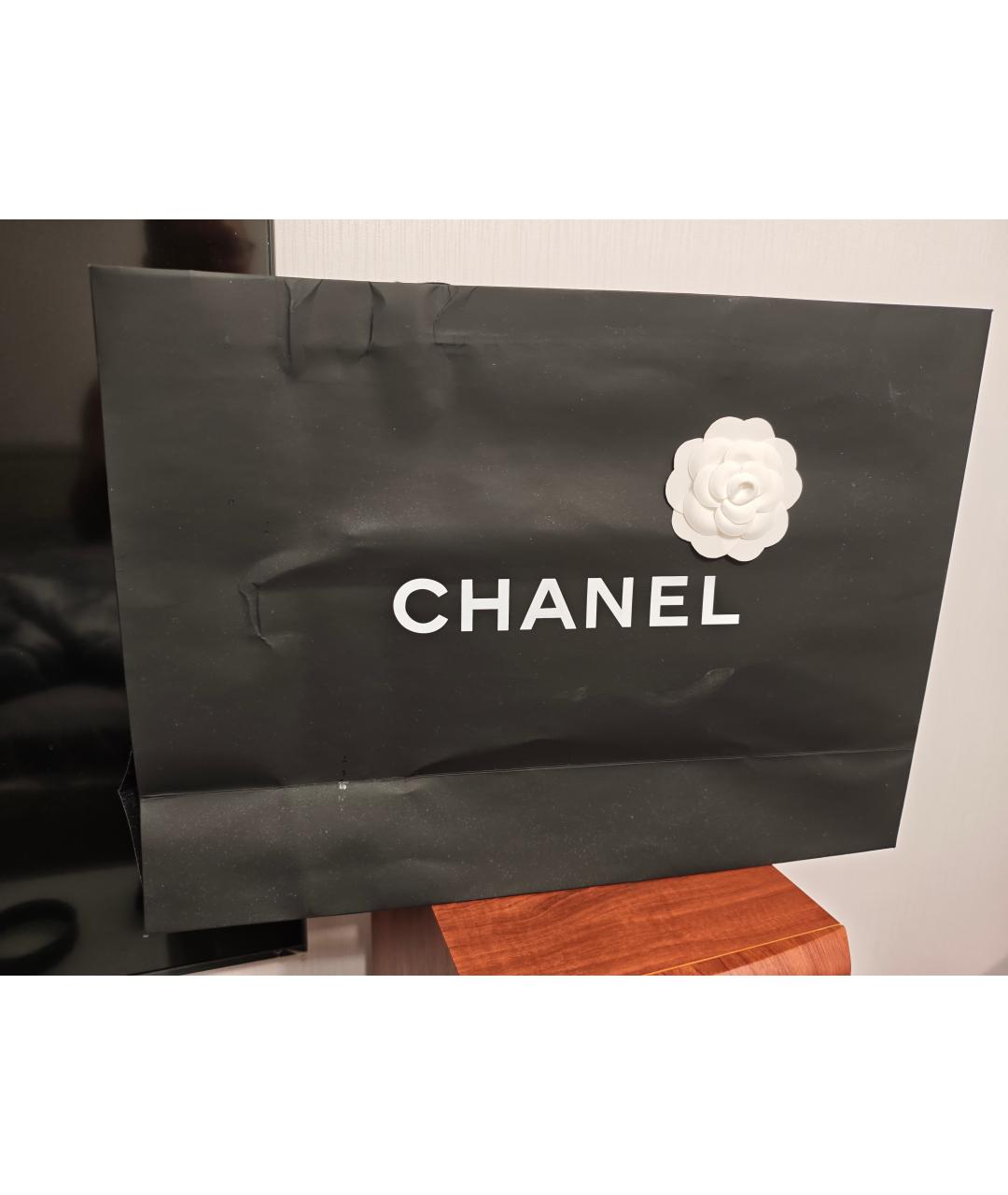 CHANEL Белый шерстяной шарф, фото 2
