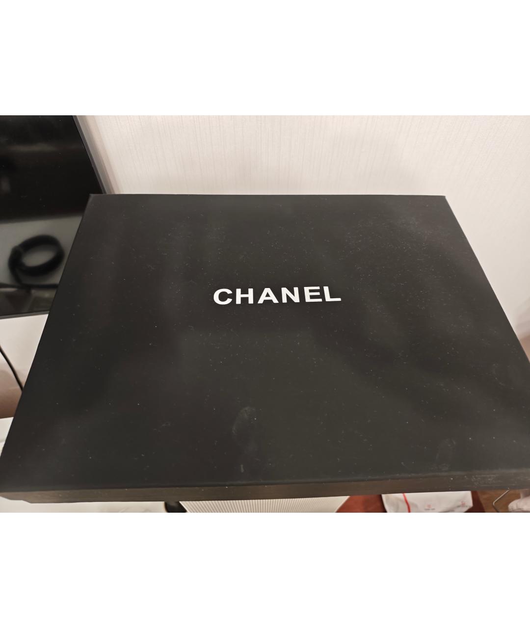 CHANEL Белый шерстяной шарф, фото 7