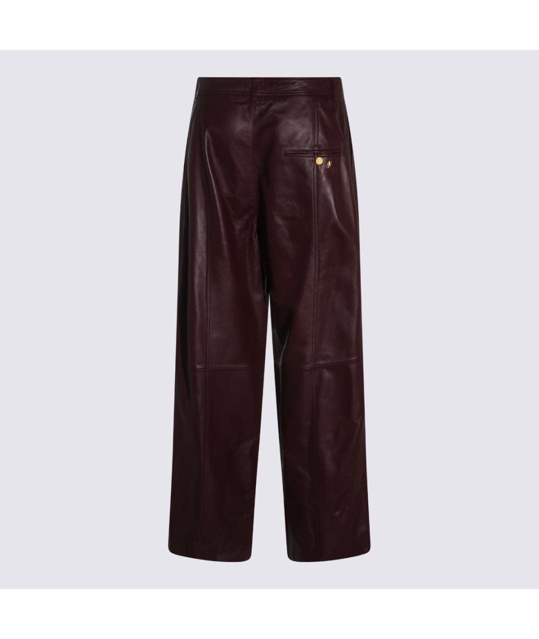 ALBERTA FERRETTI Бордовые прямые брюки, фото 2