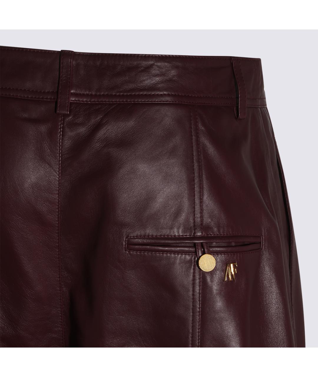 ALBERTA FERRETTI Бордовые прямые брюки, фото 4