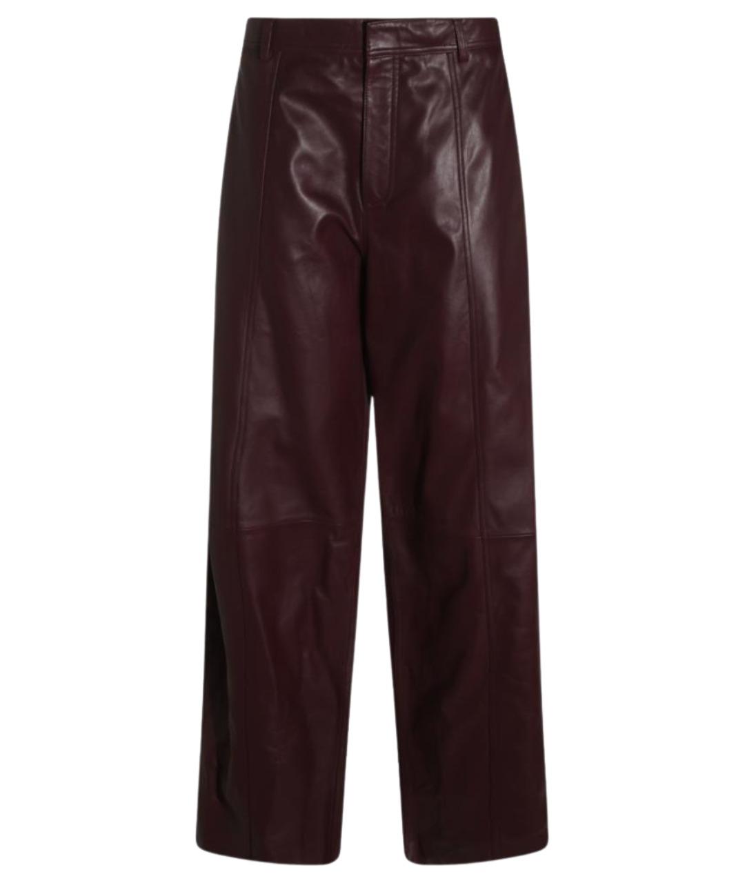 ALBERTA FERRETTI Бордовые прямые брюки, фото 1