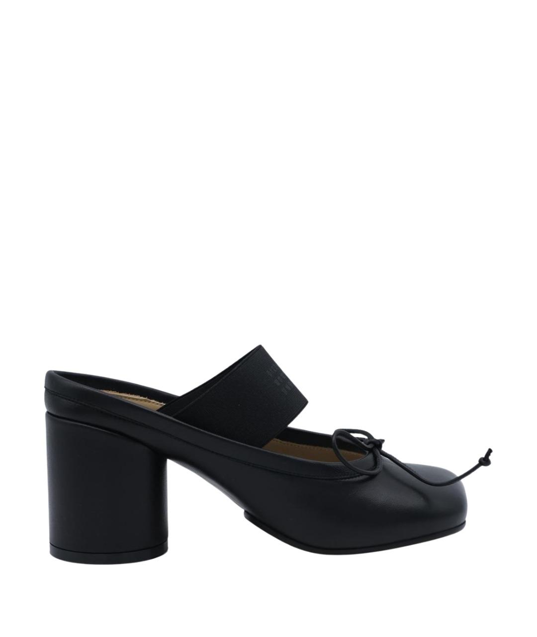 MM6 MAISON MARGIELA Черные кожаные туфли, фото 1