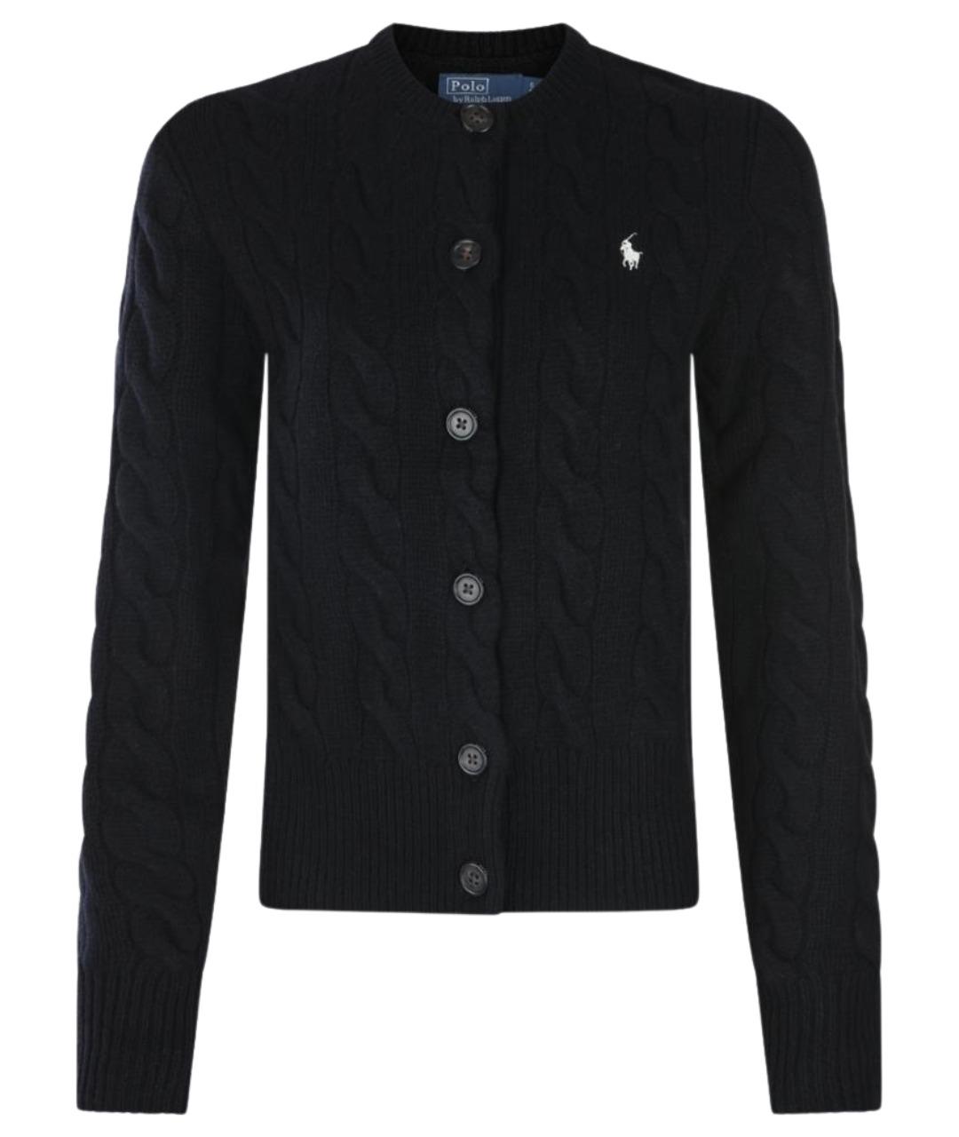 POLO RALPH LAUREN Черный шерстяной кардиган, фото 1