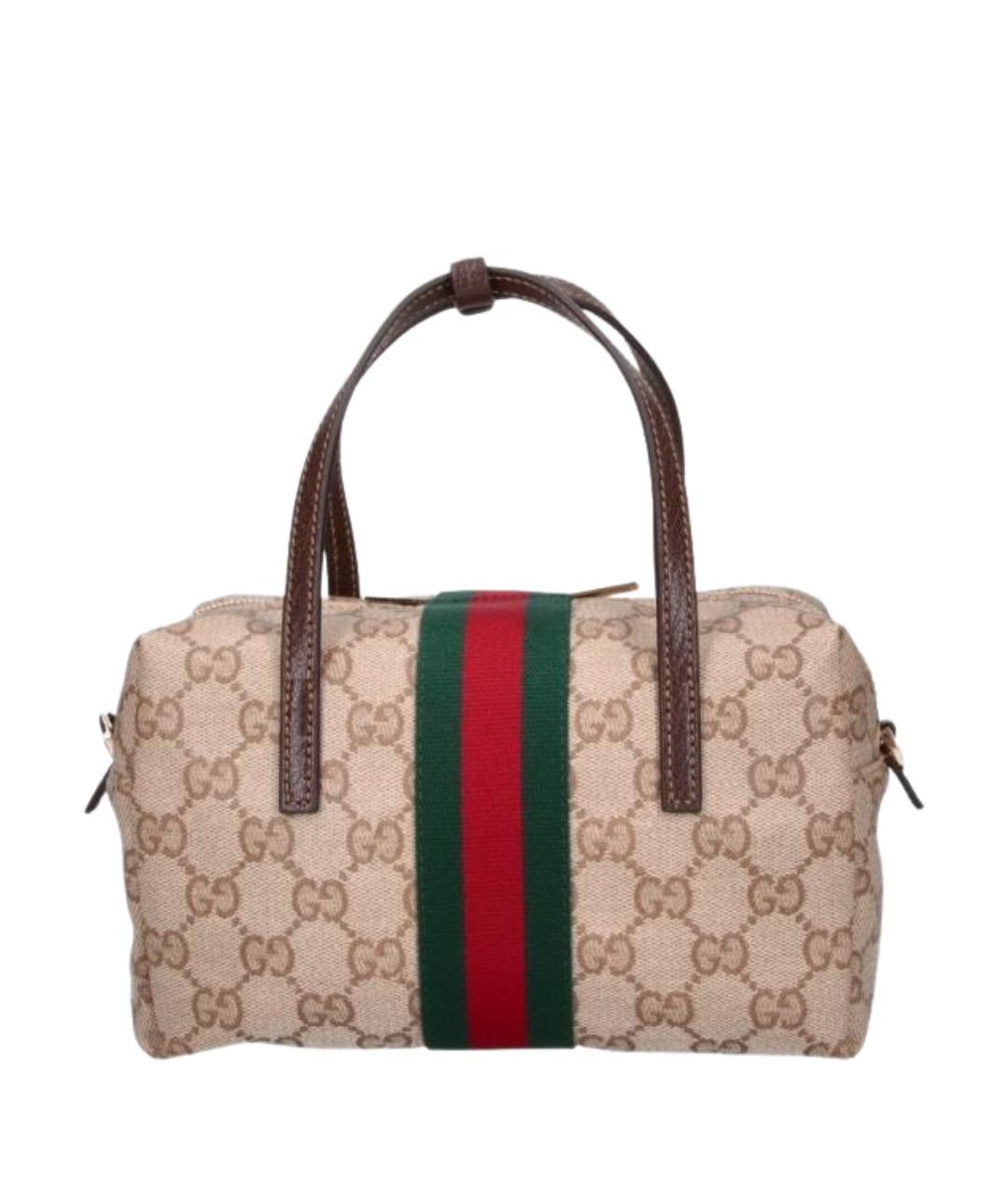 GUCCI Бежевая канва сумка тоут, фото 1