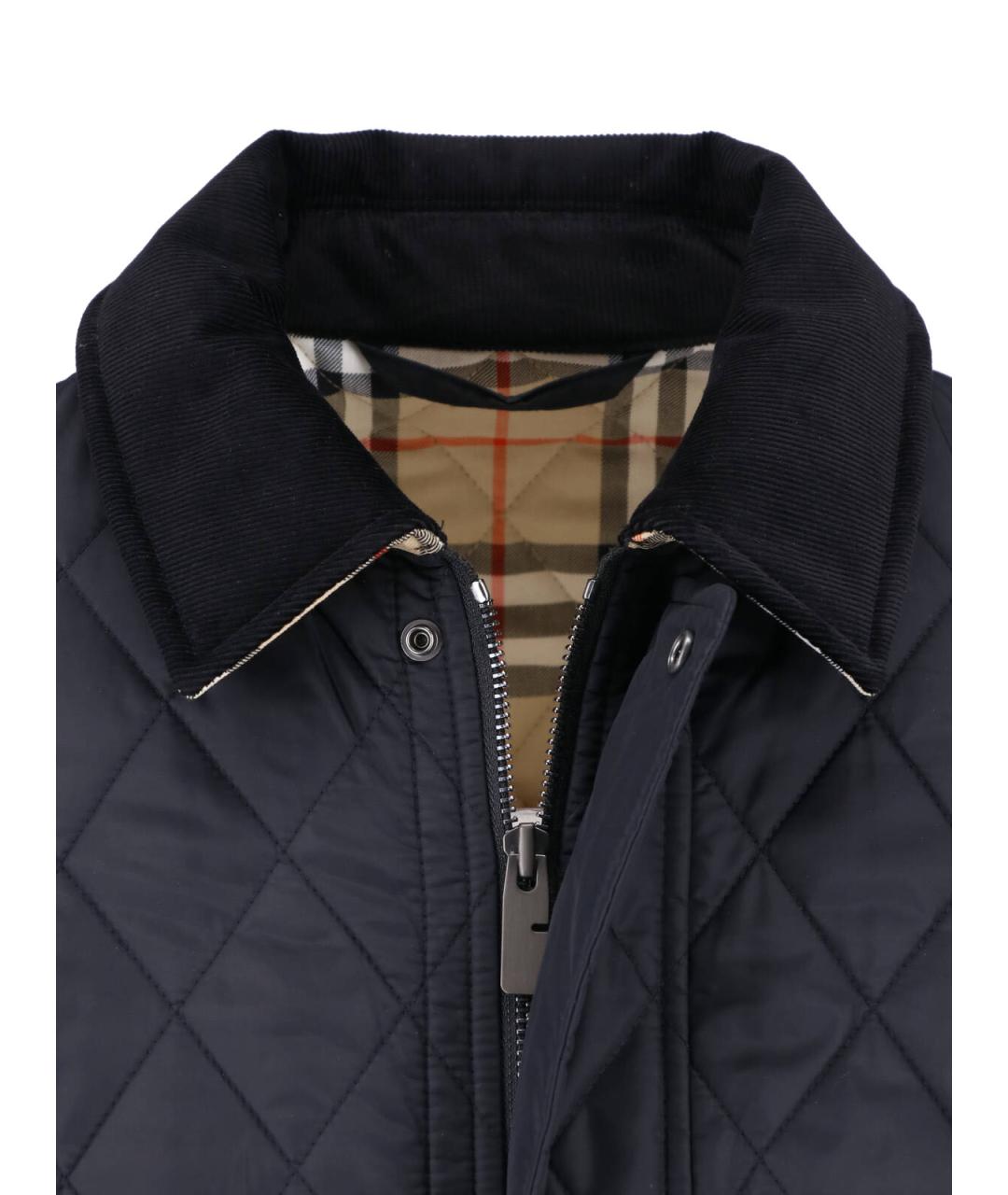 BURBERRY Черная полиамидовая куртка, фото 4