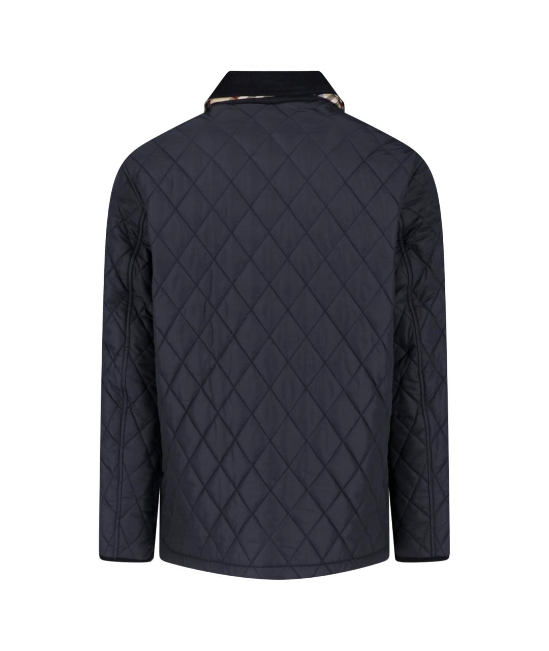 BURBERRY Черная полиамидовая куртка, фото 2