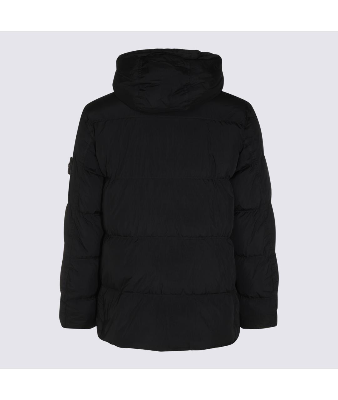 STONE ISLAND Черная полиамидовая куртка, фото 2