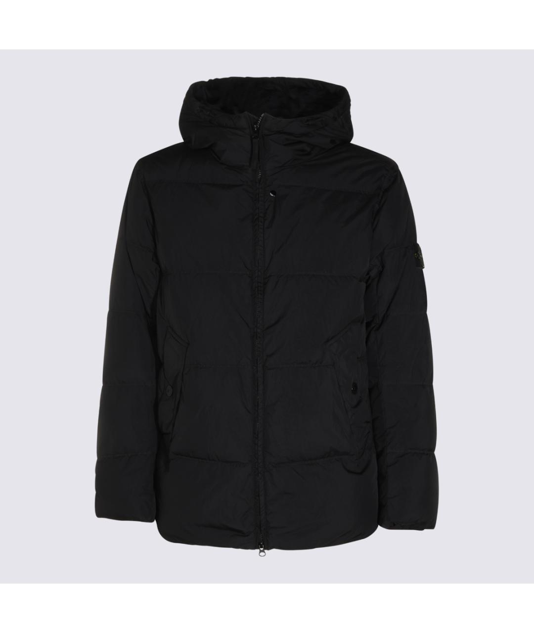 STONE ISLAND Черная полиамидовая куртка, фото 5