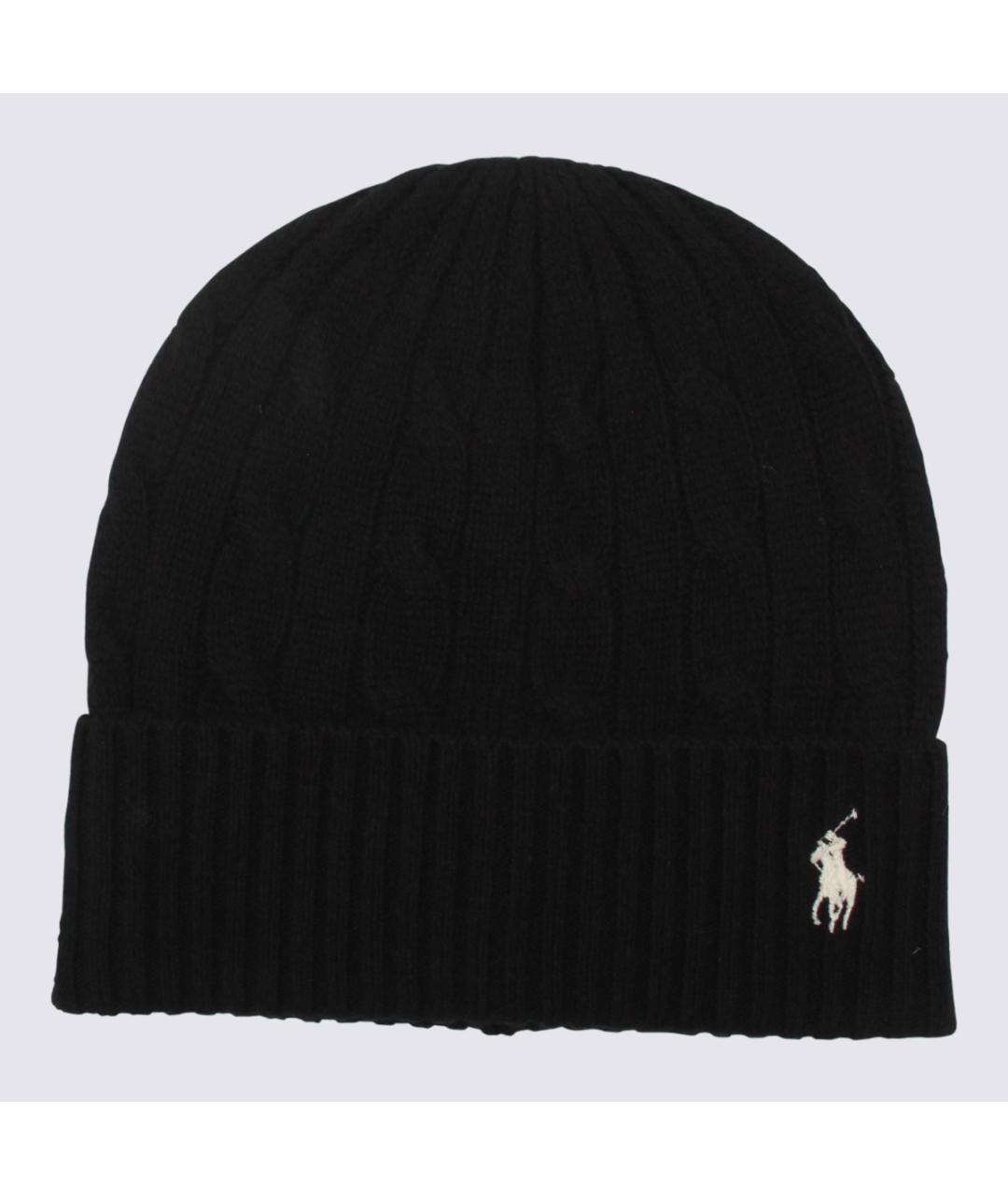 POLO RALPH LAUREN Черная шерстяная шапка, фото 3
