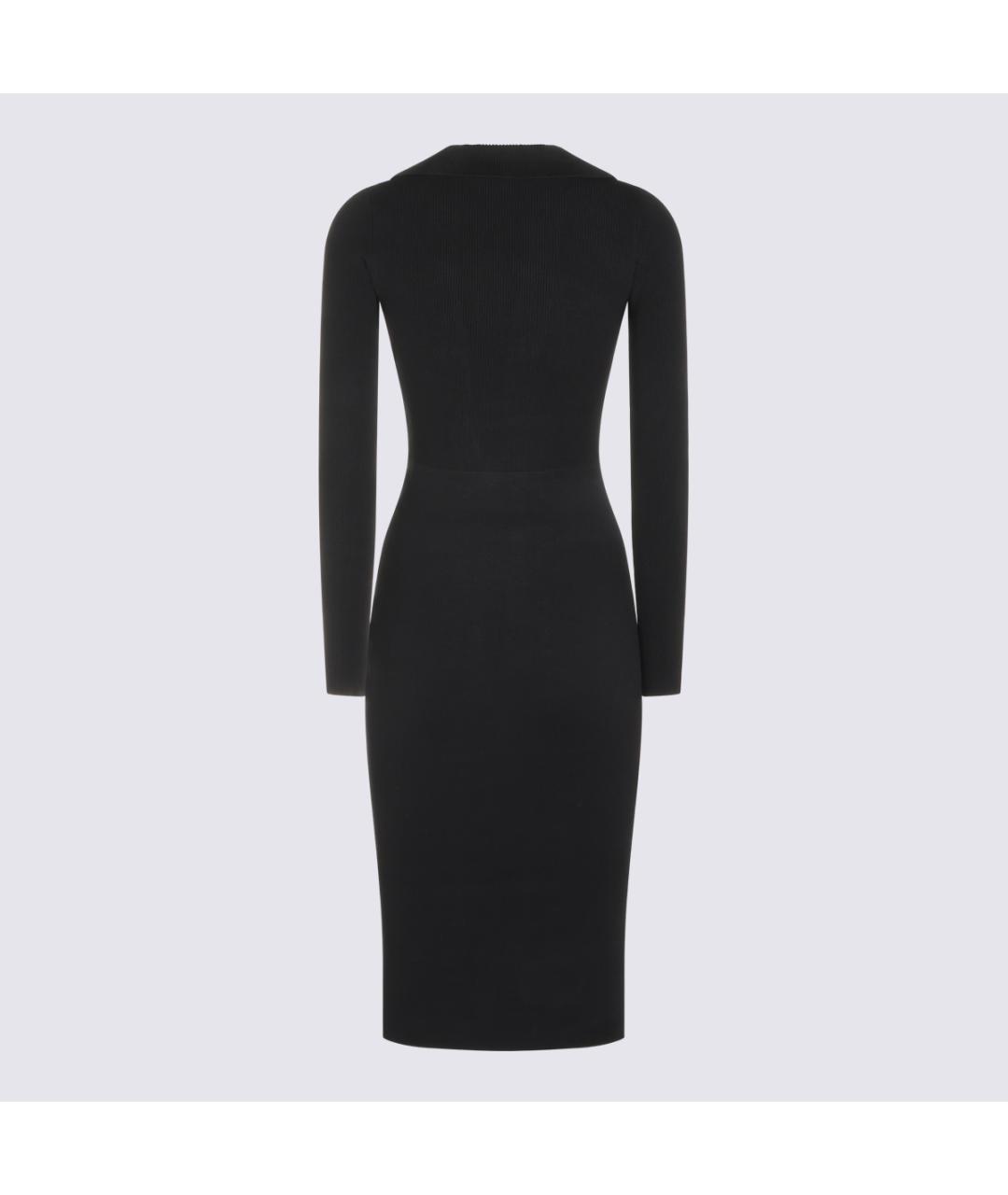 ELISABETTA FRANCHI Черное вискозное коктейльное платье, фото 2