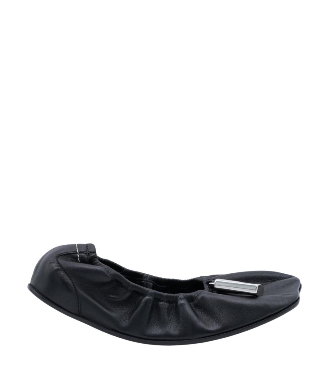 MM6 MAISON MARGIELA Черные кожаные балетки, фото 1