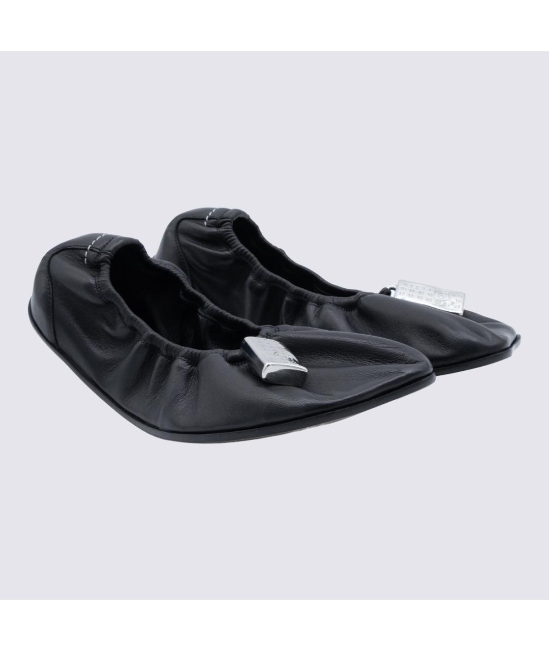 MM6 MAISON MARGIELA Черные кожаные балетки, фото 2