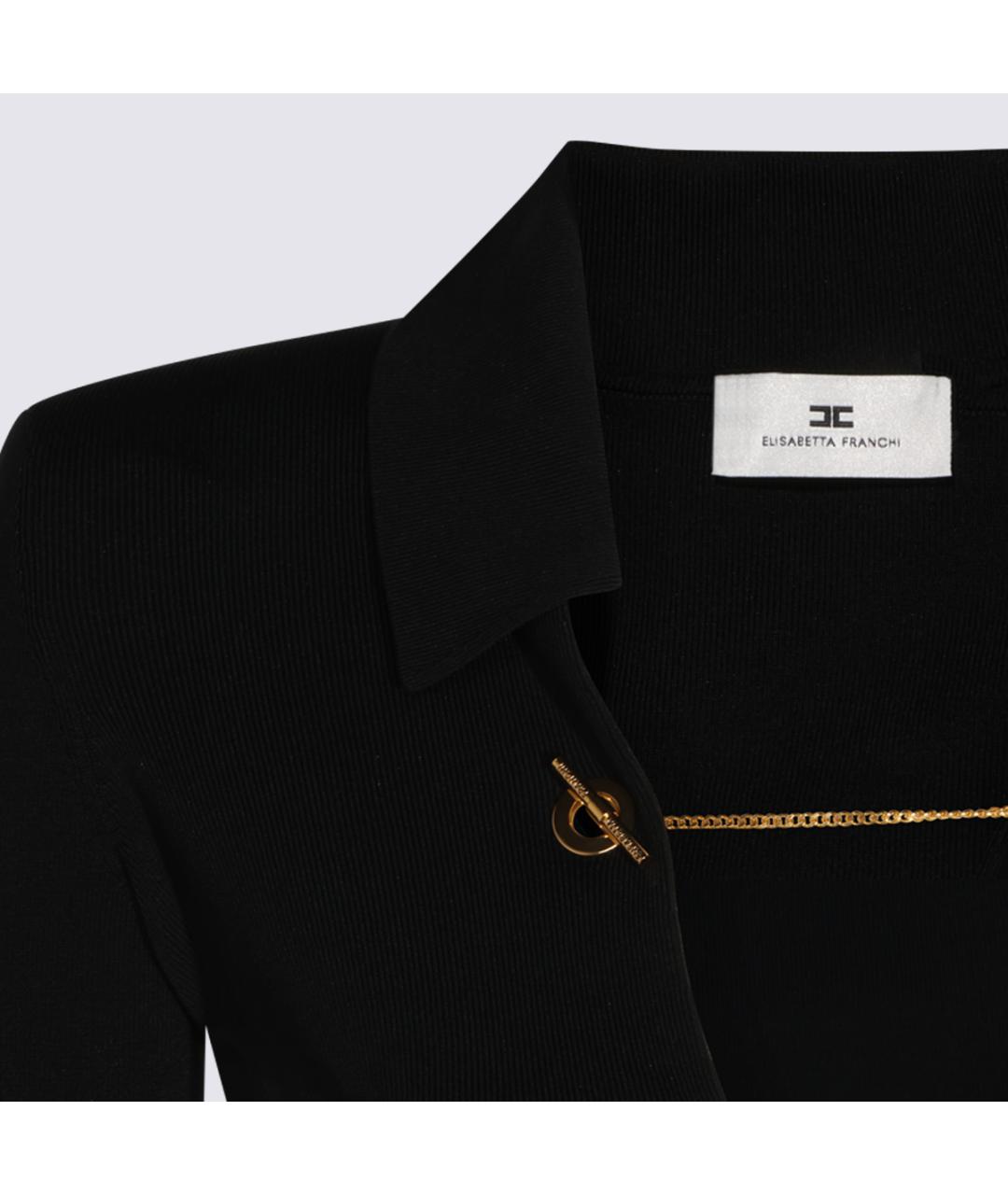 ELISABETTA FRANCHI Черное вискозное боди, фото 3