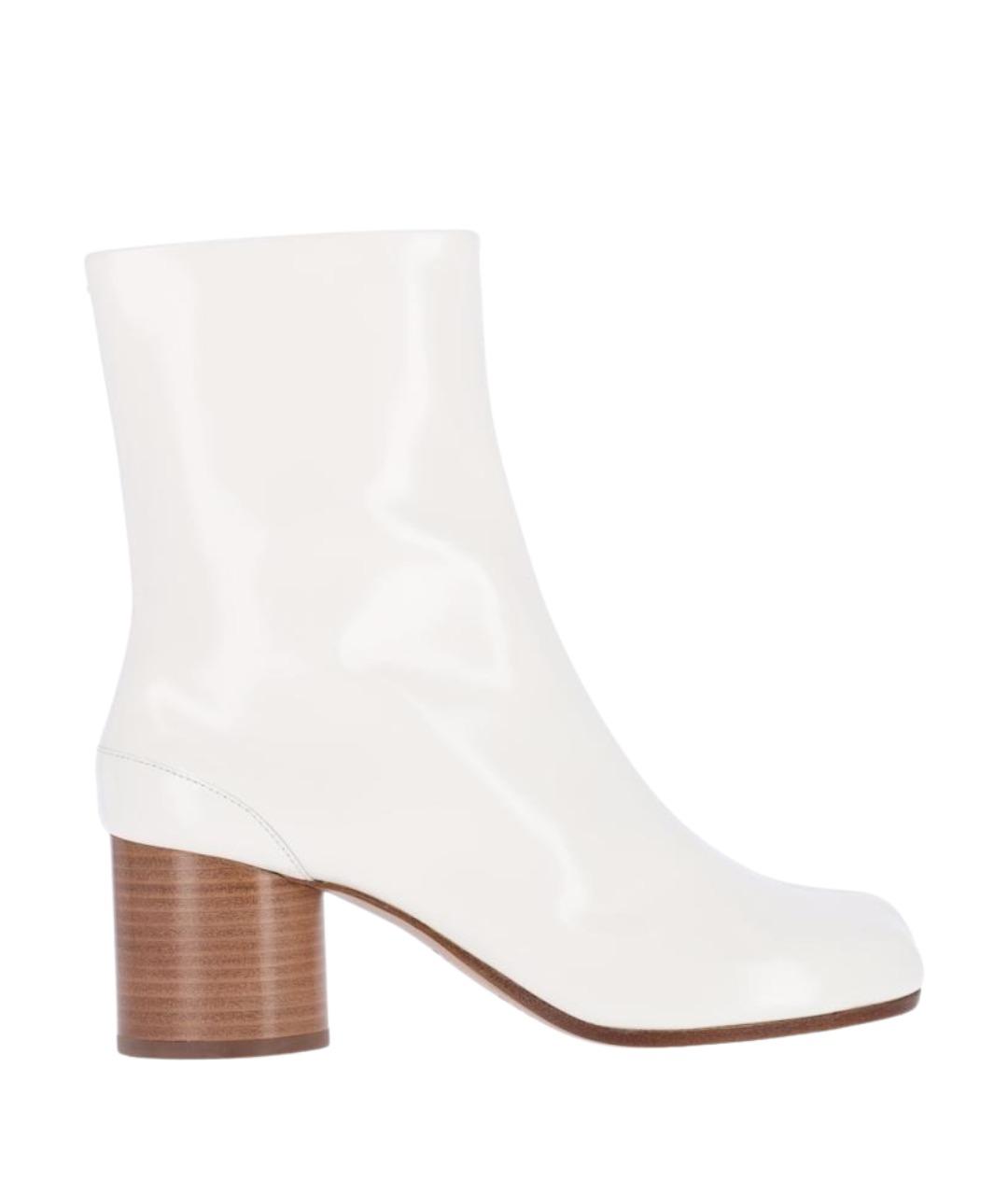 MAISON MARGIELA Белые кожаные ботильоны, фото 1